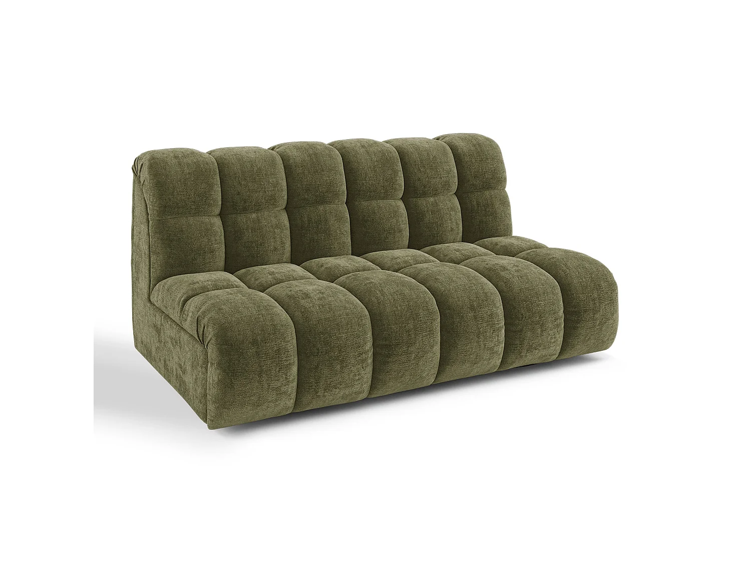 Canapé 2 places SEVEN en Velours gaufré Vert vintage