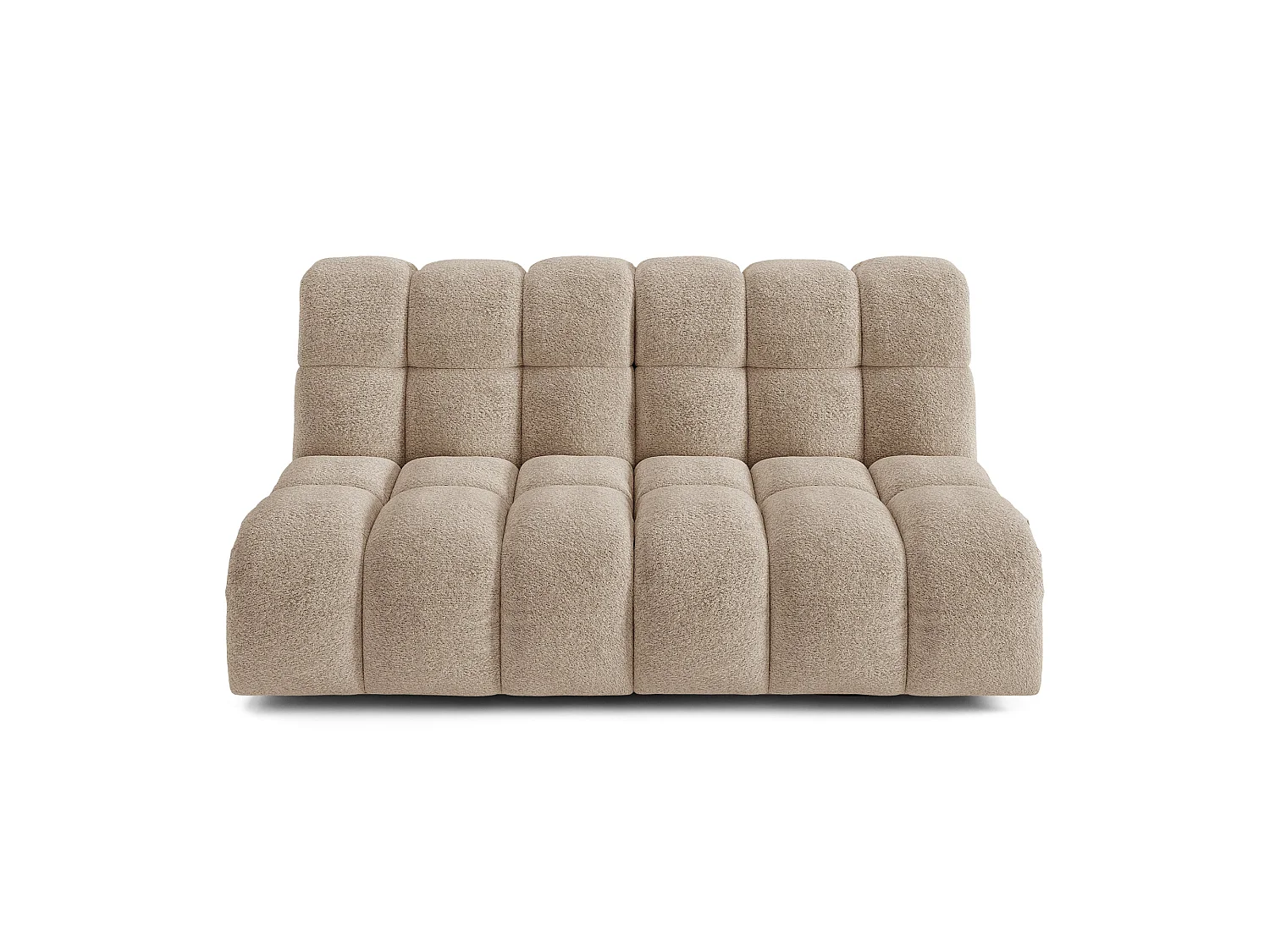 Canapé 2 places SEVEN en Tissu bouclette  Taupe