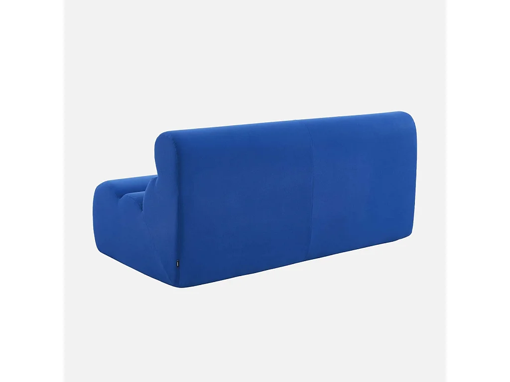 Sofá de tela,  2 plazas azul eléctrico