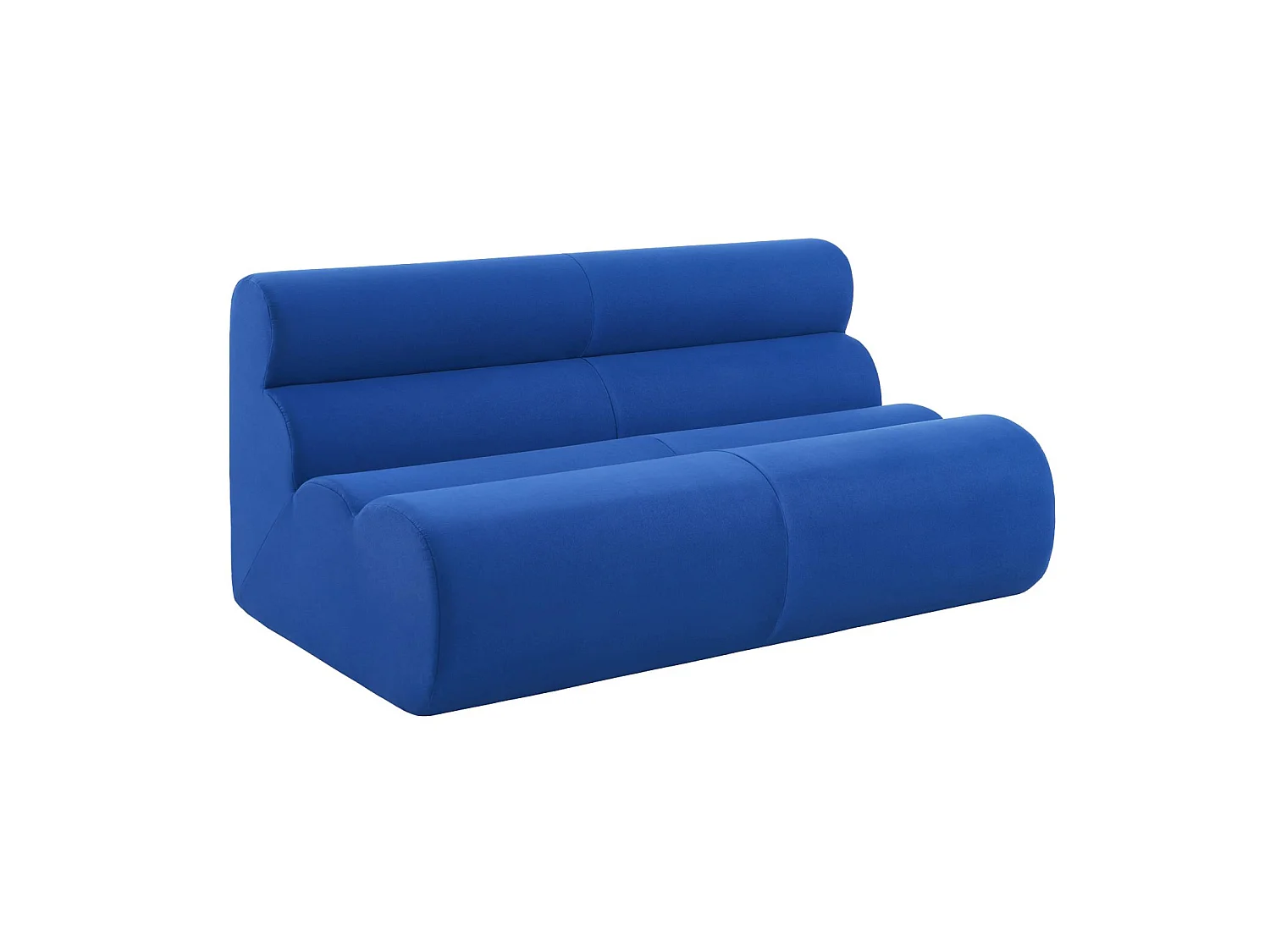 Canapé relax électrique 2 places en tissu bleu NOVA