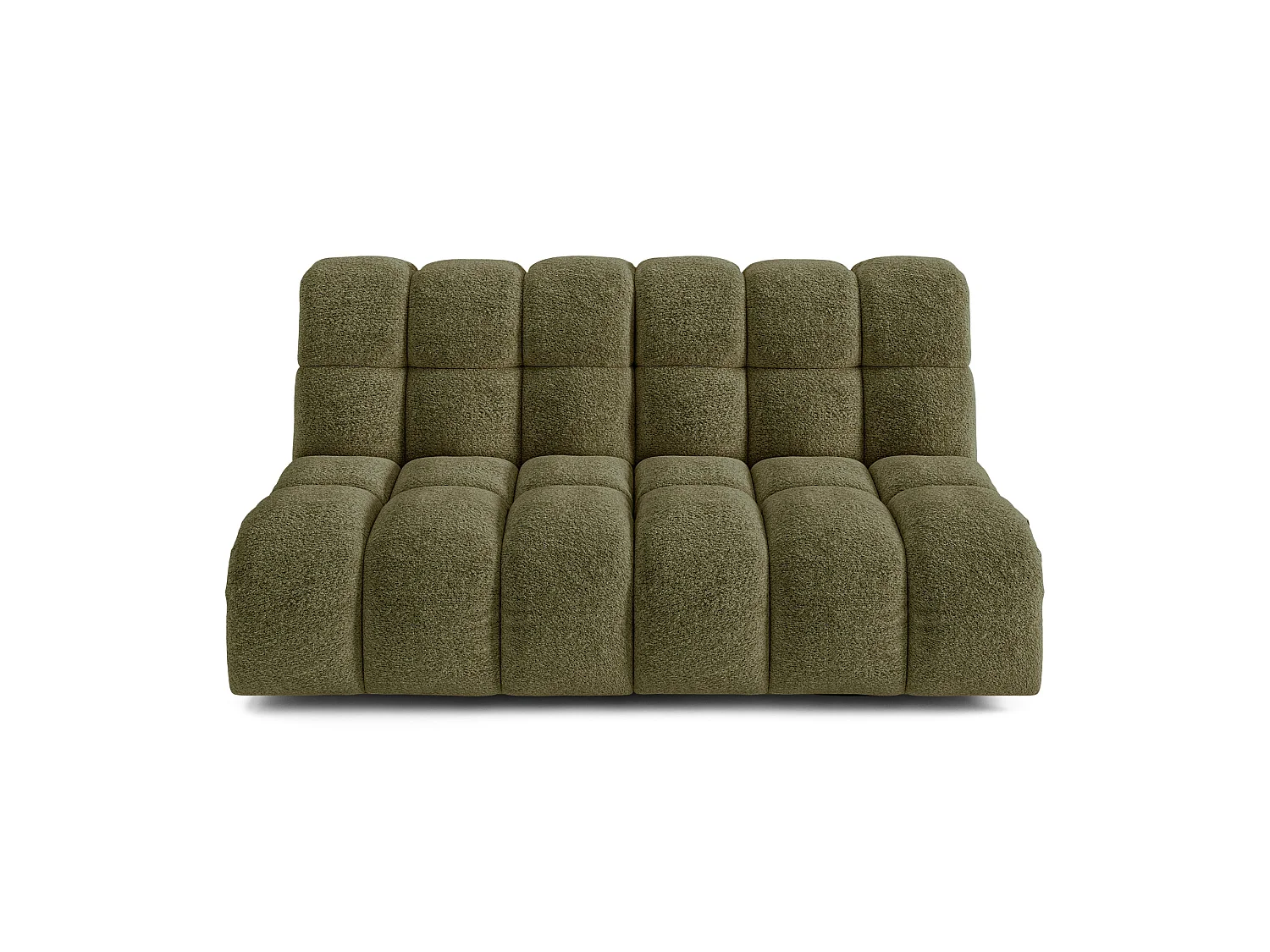 Canapé 2 places SEVEN en Tissu bouclette  Vert olive