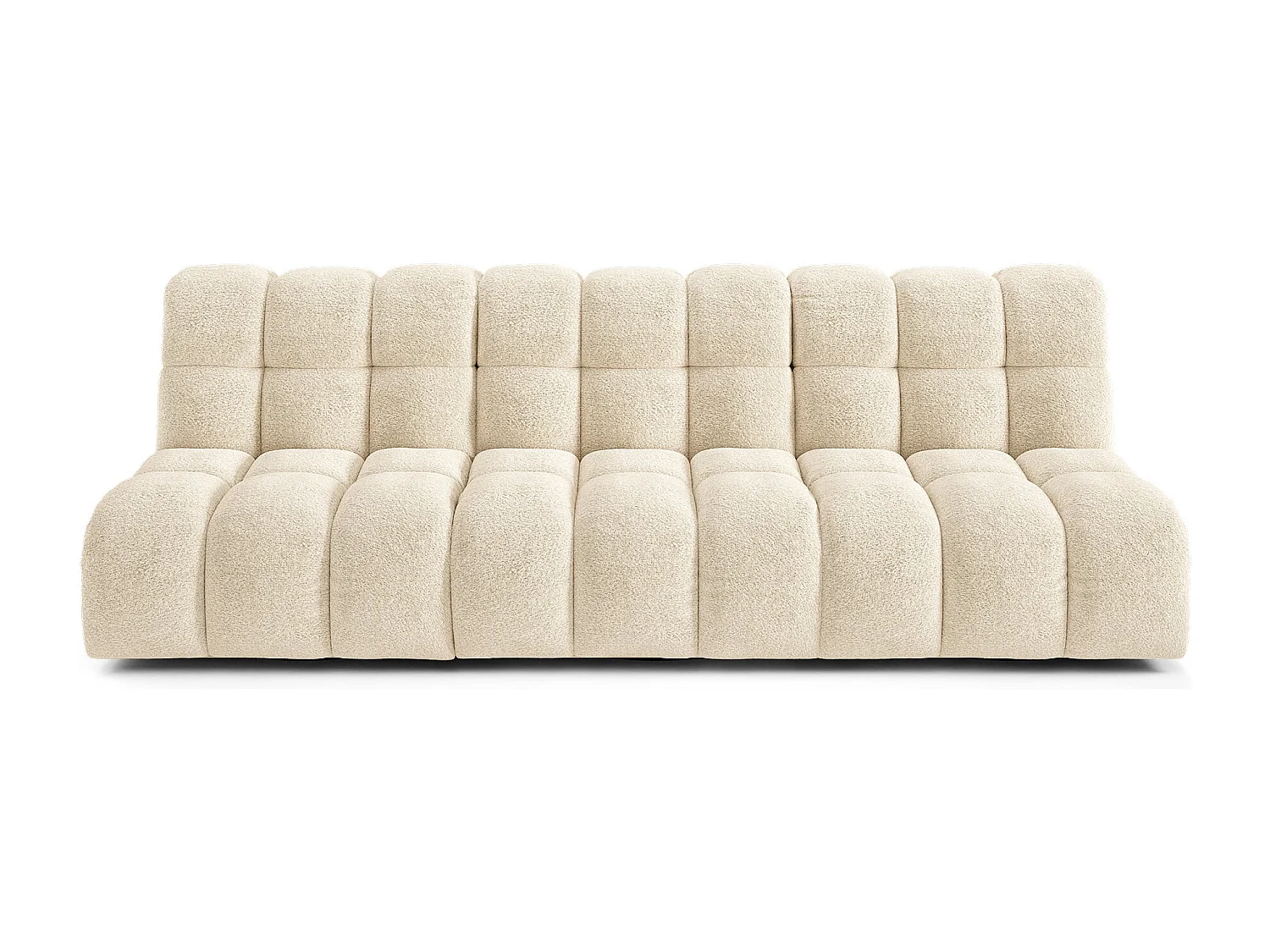 Canapé 3 places SEVEN en Tissu bouclette  Beige