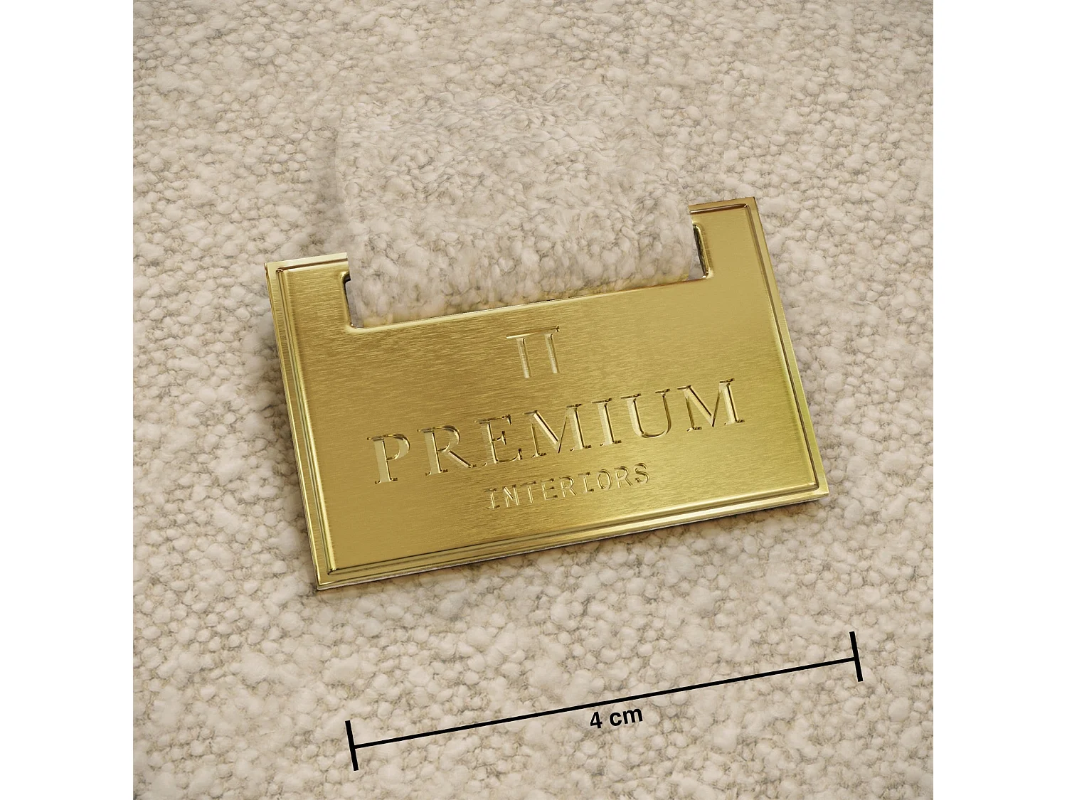 Canapé 3 places SEVEN en Tissu bouclette  Beige