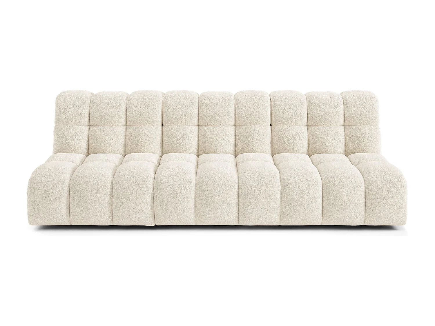 Canapé 3 places SEVEN en Tissu bouclette  Crème