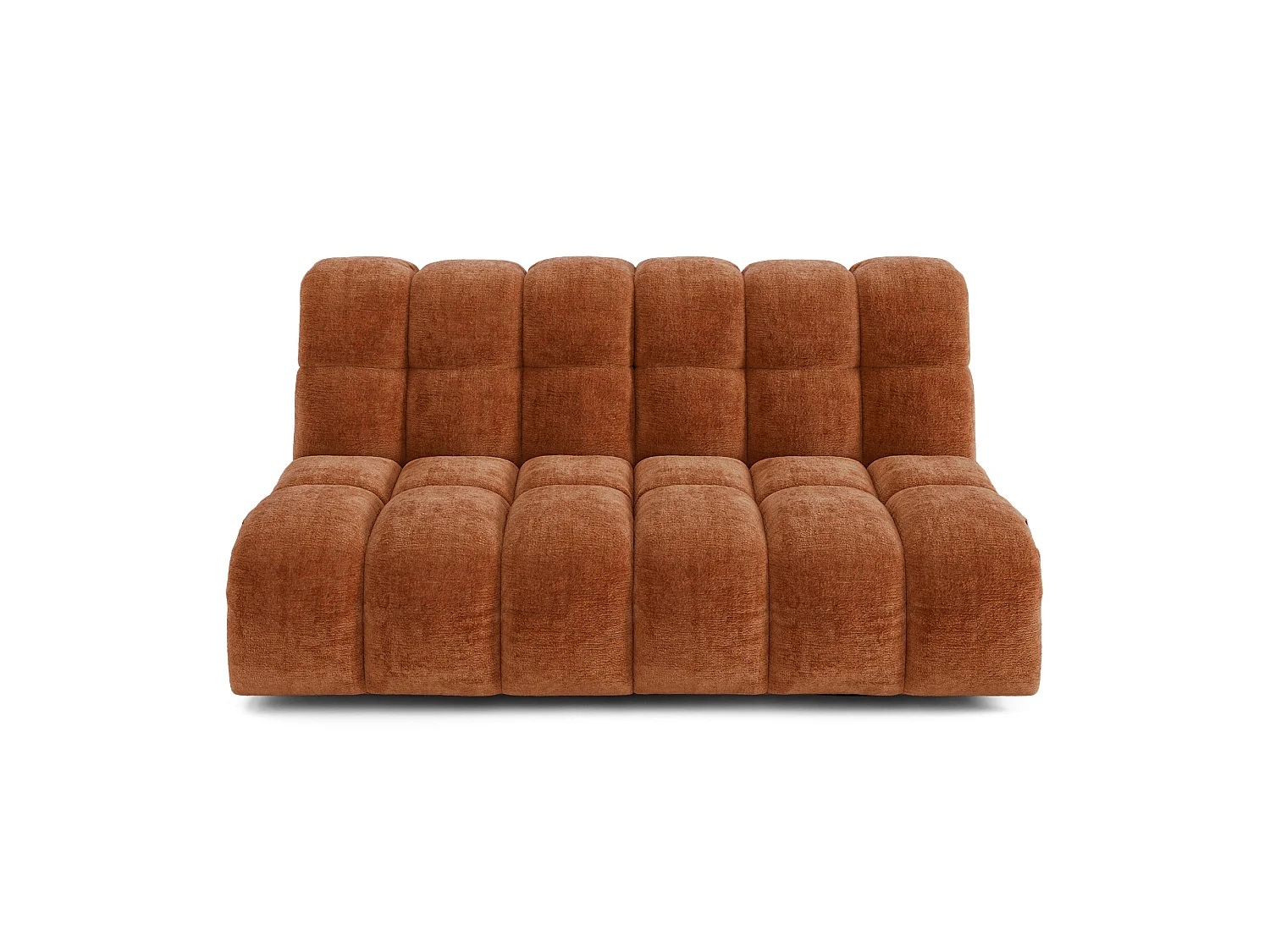 Canapé 2 places SEVEN en Velours gaufré Terracotta