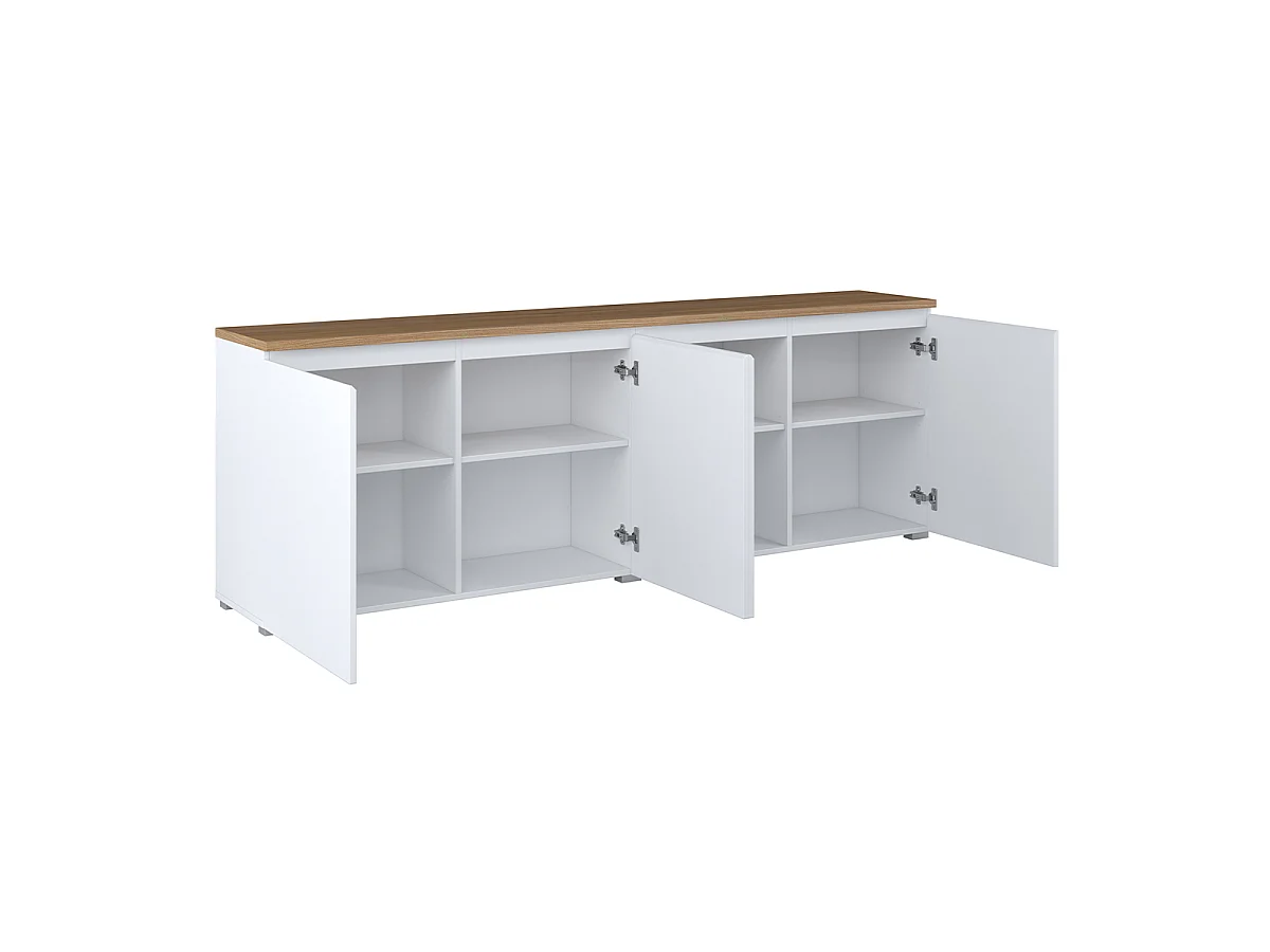 Liko White and Wood 4-door sideboard