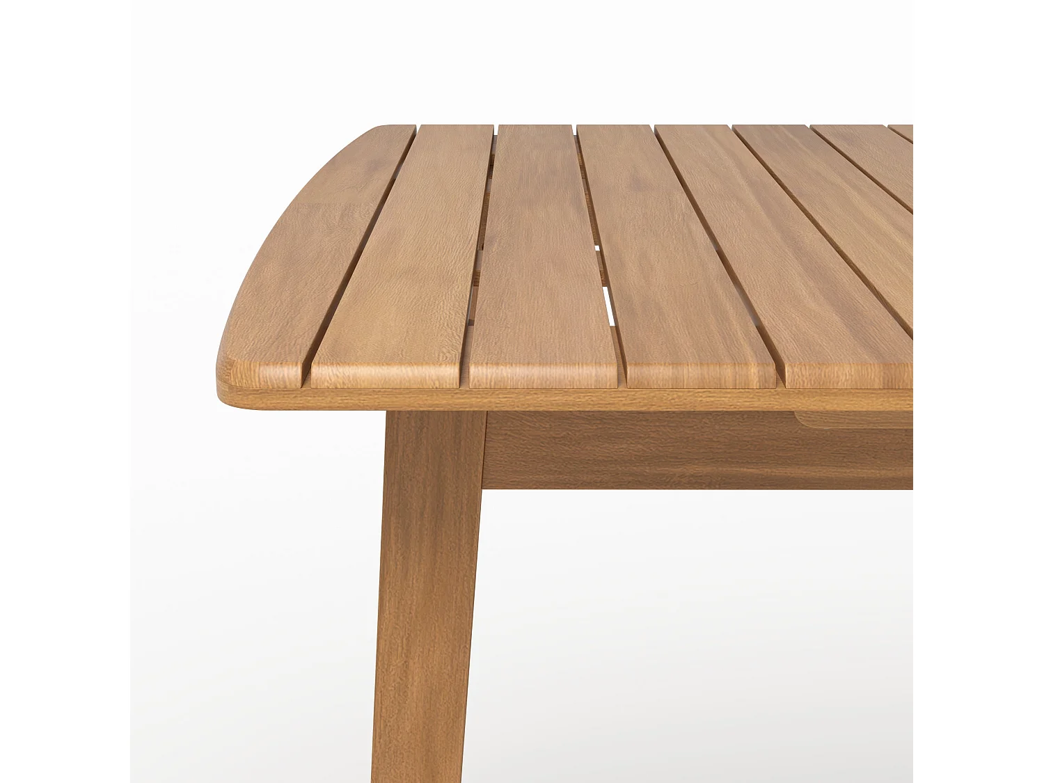 Table extensible en bois d'acacia huilé 6 à 10 personnes - Alona