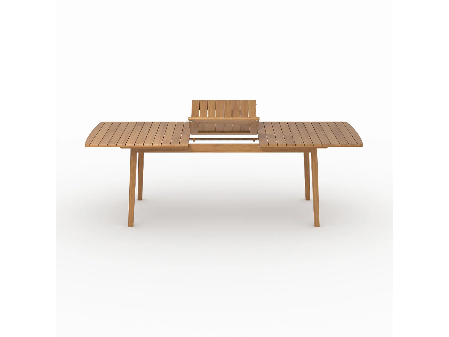 Table extensible en bois d'acacia huilé 6 à 10 personnes - Alona