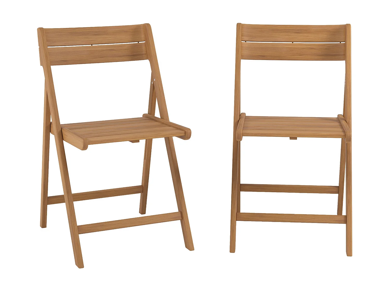 Set di 2 sedie pieghevoli in legno di acacia - Siquijor