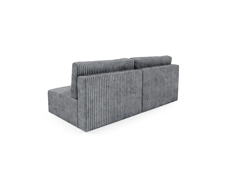 Canapé convertible 3 places avec coffre Angela Gris foncé