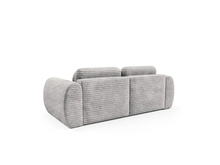 Canapé convertible 3 places avec coffre Camilla Gris clair