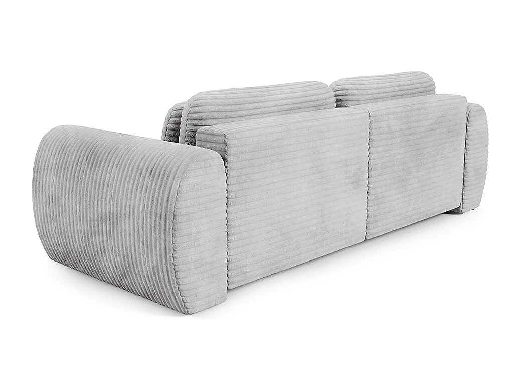 Canapé d'angle réversible et convertible 3 places avec coffre Camilla Gris clair