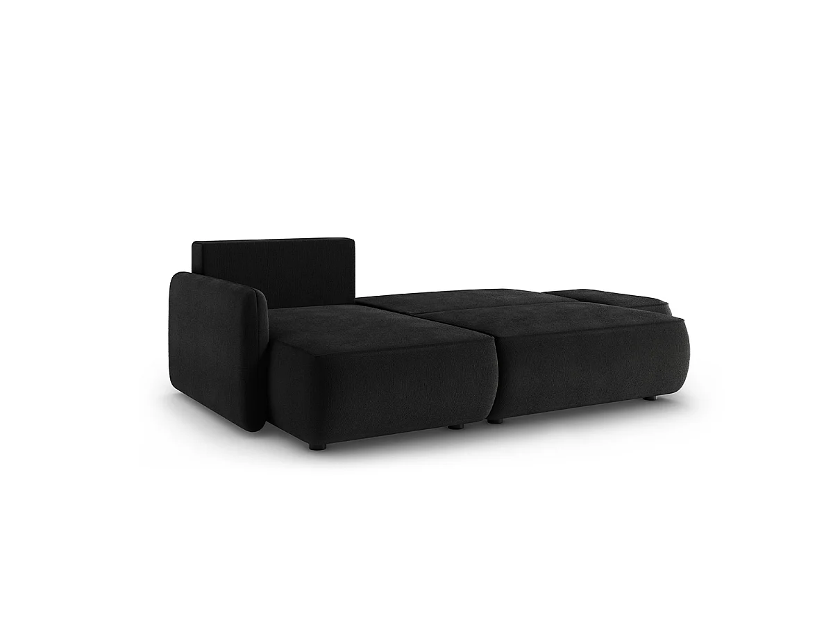 Canapé d'angle réversible et convertible 3 places avec coffre Alessio Noir