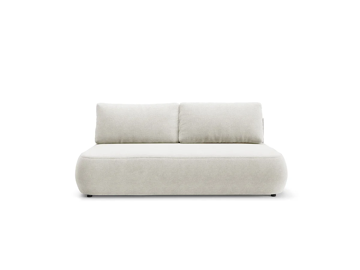 Canapé convertible 3 places avec coffre Antonio Blanc cassé