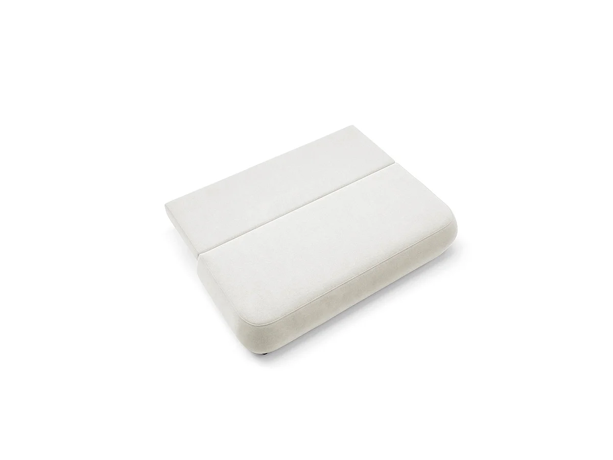 Canapé convertible 3 places avec coffre en tissu blanc ANTONIO