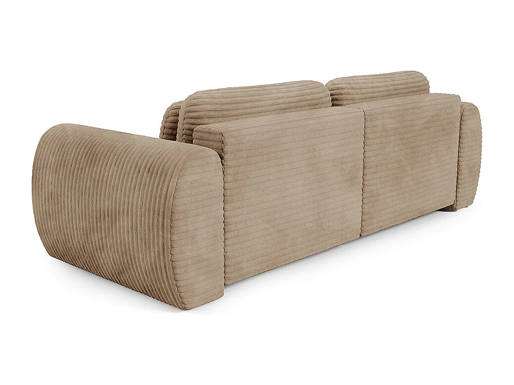 Canapé d'angle réversible et convertible 3 places avec coffre Camilla Beige