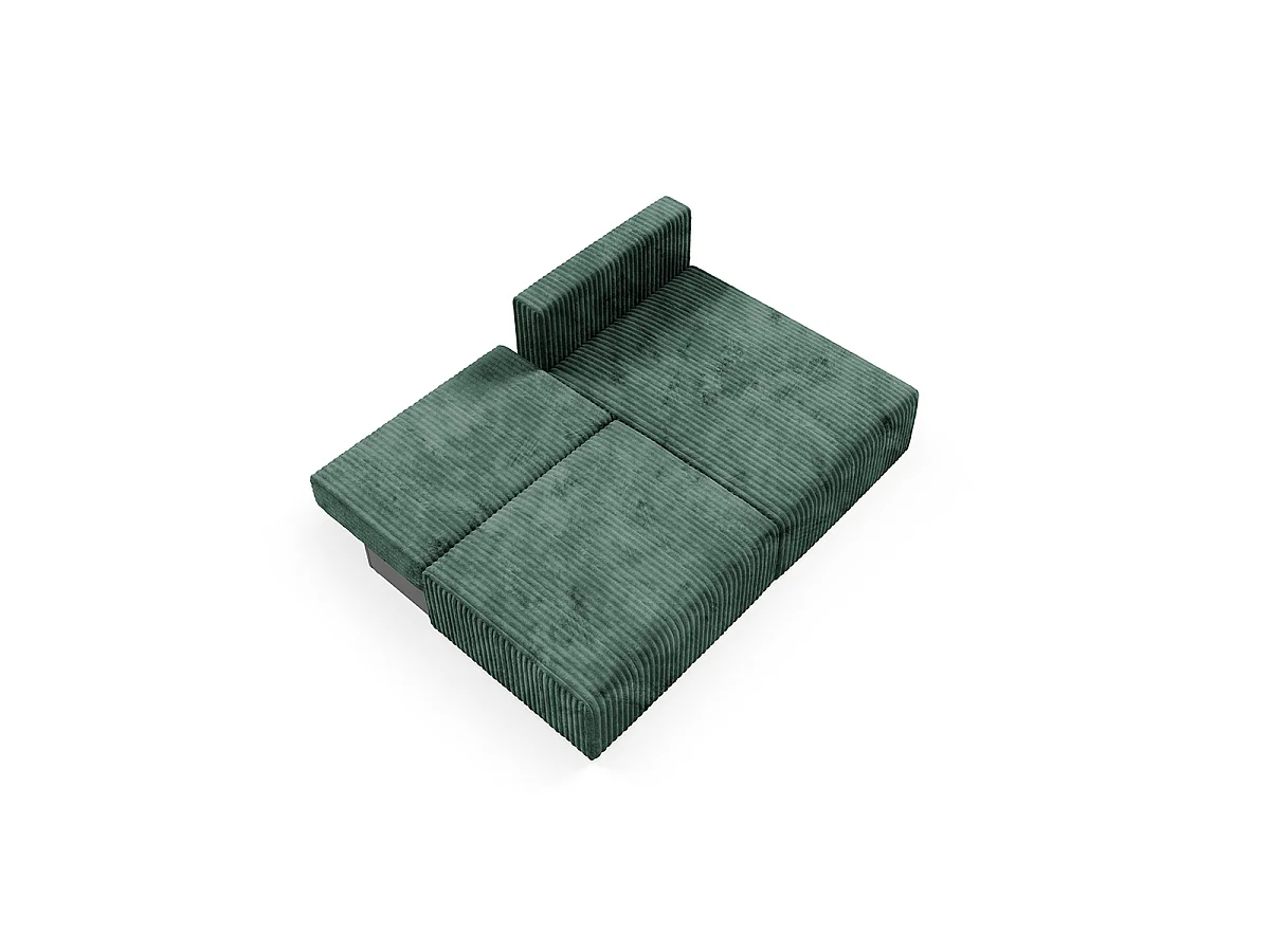 Canapé d'angle réversible et convertible 3 places avec coffre Angela Vert sapin