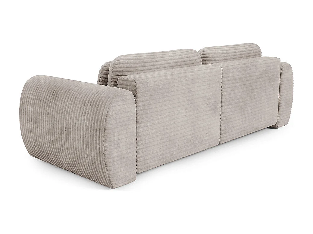 Canapé d'angle réversible et convertible 3 places avec coffre Camilla Taupe