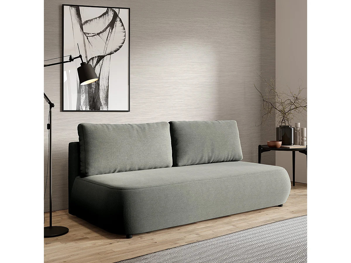 Canapé convertible 3 places avec coffre Antonio Gris