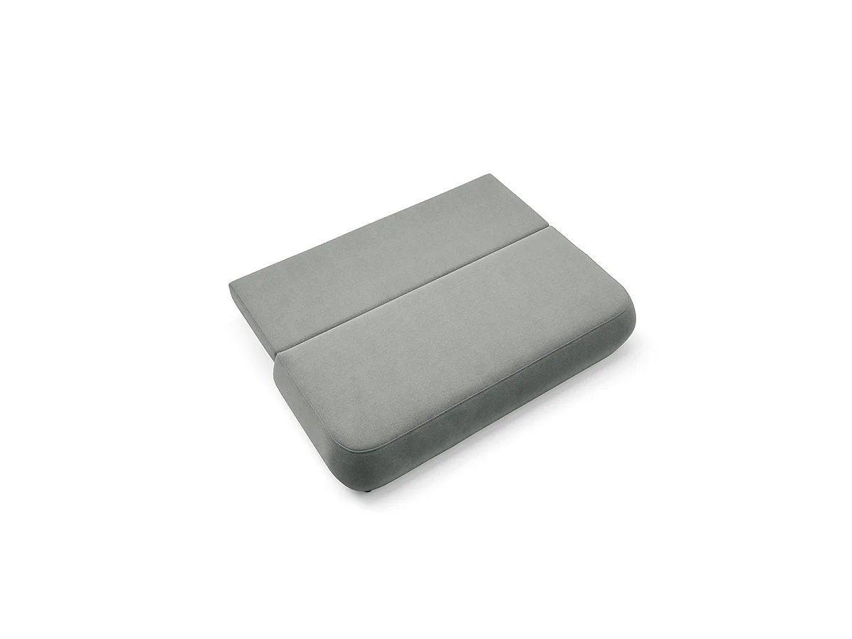 Canapé convertible 3 places avec coffre en tissu gris ANTONIO