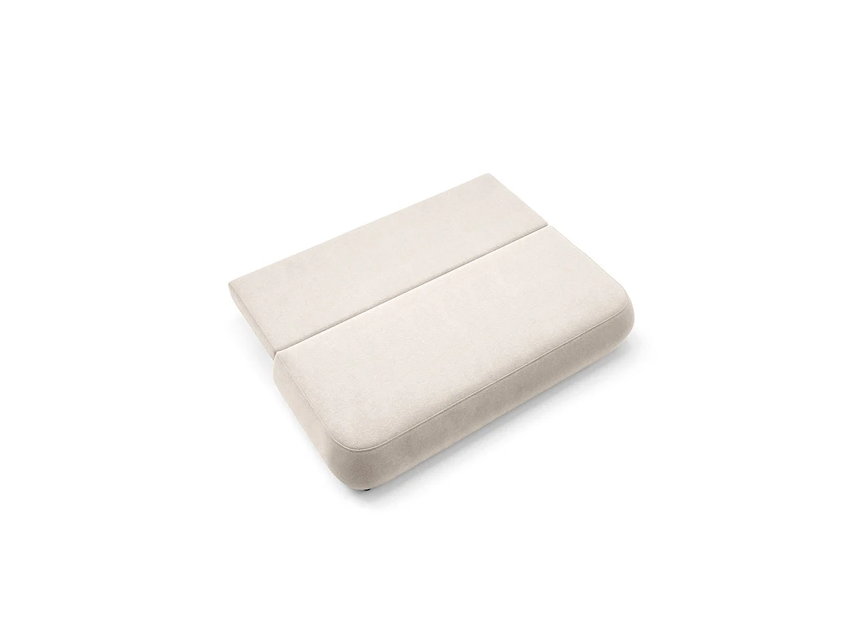 Canapé convertible 3 places avec coffre en tissu beige ANTONIO