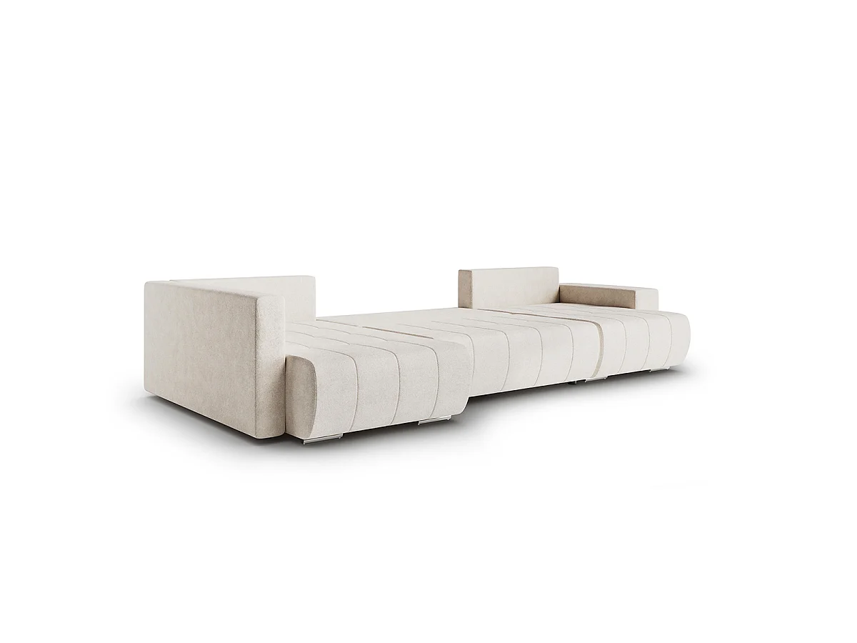 Canapé U 5 places convertible coffre Sergio Beige