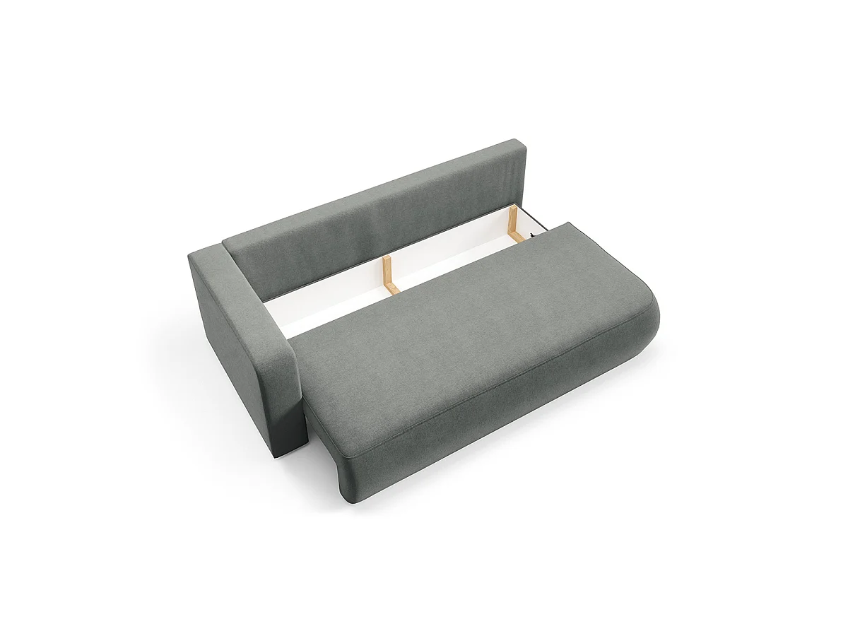 Canapé convertible 3 places avec coffre et accoudoir réversible Antonio Gris