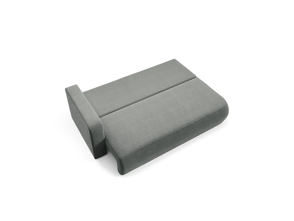 Canapé convertible 3 places réversible avec coffre en tissu gris ANTONIO