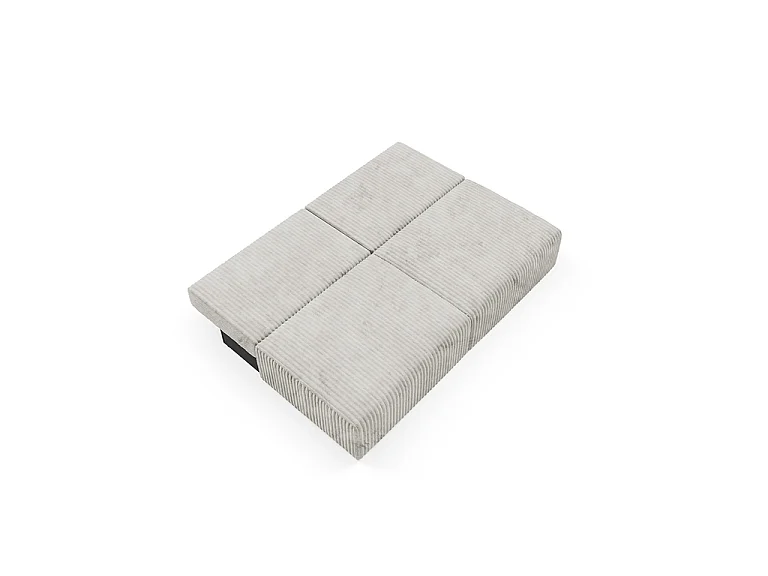 Canapé convertible 3 places avec coffre Angela Blanc cassé