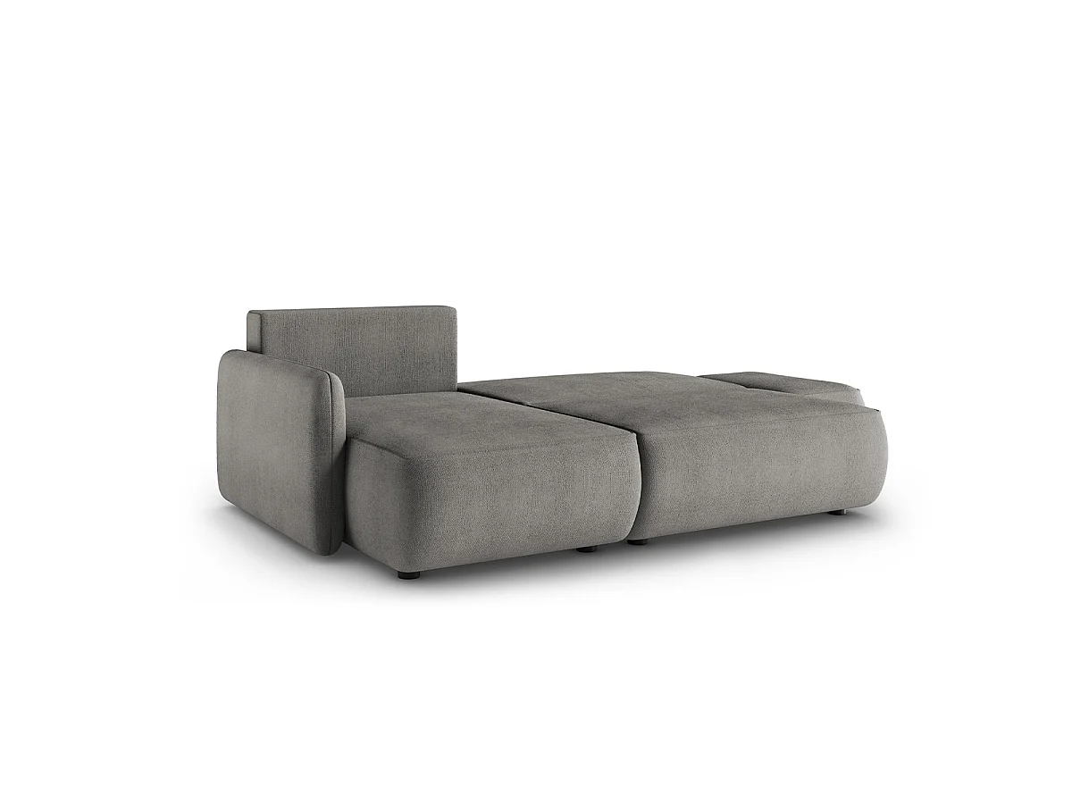 Canapé d'angle réversible et convertible 3 places avec coffre Alessio Gris