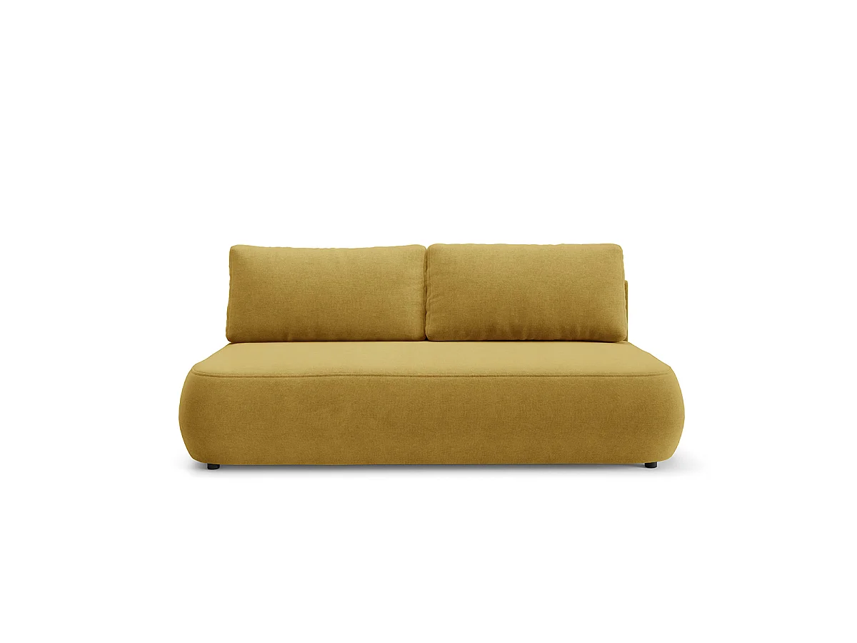 Canapé convertible 3 places avec coffre Antonio Jaune