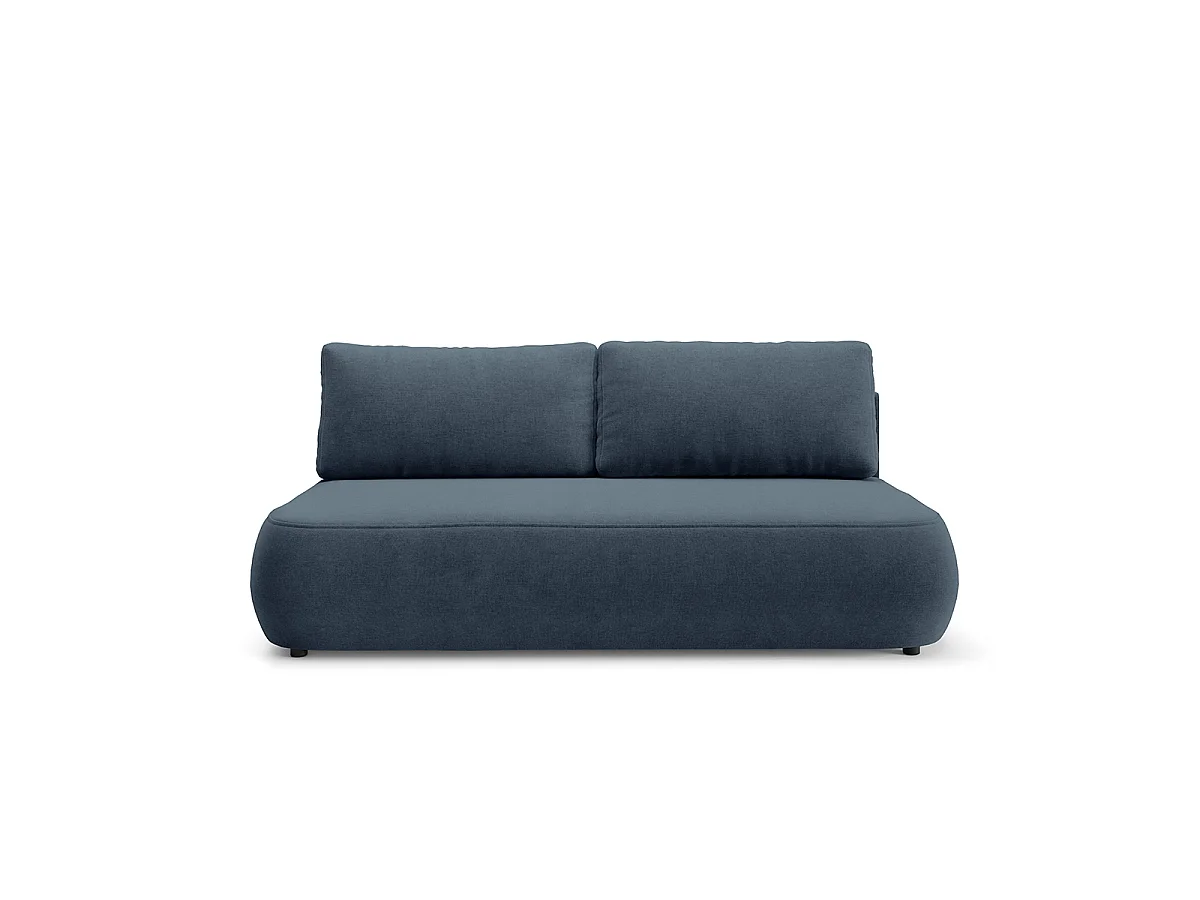 Canapé convertible 3 places avec coffre Antonio Bleu