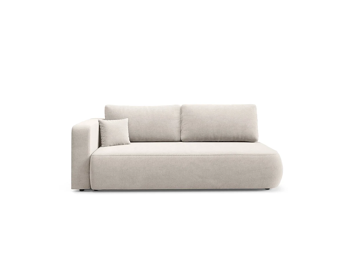 Canapé convertible 3 places avec coffre et accoudoir réversible Antonio Gris clair