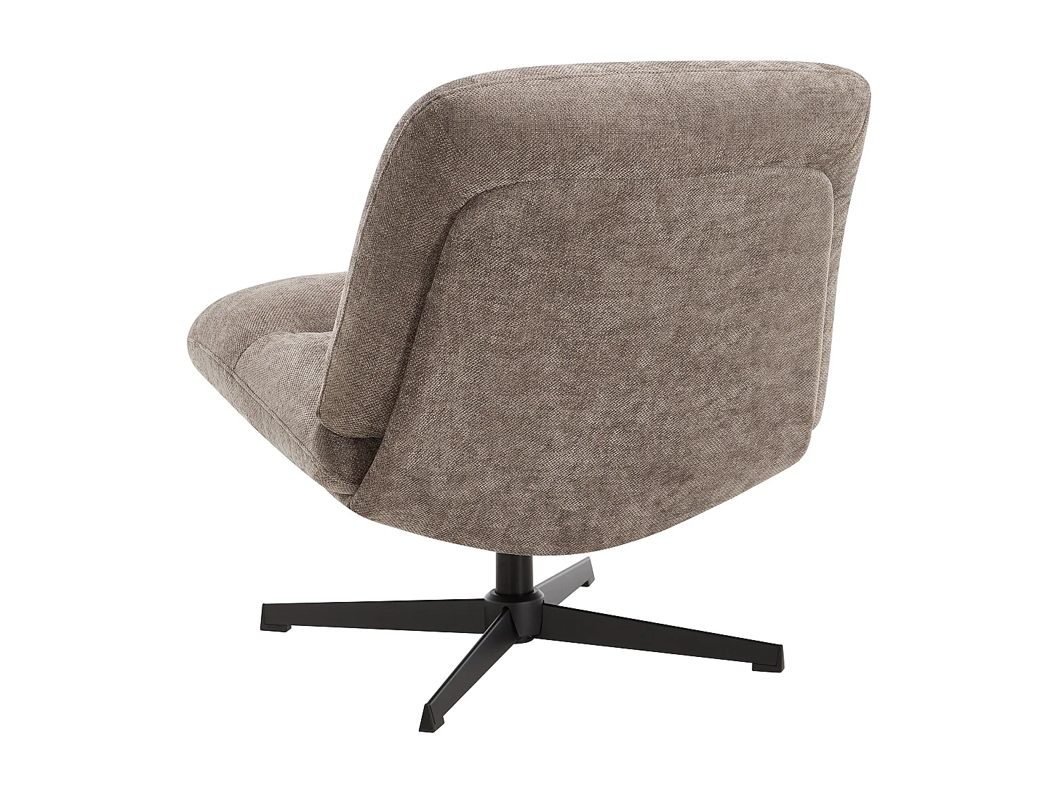 Fauteuil in taupe getextureerde stof NARAFI