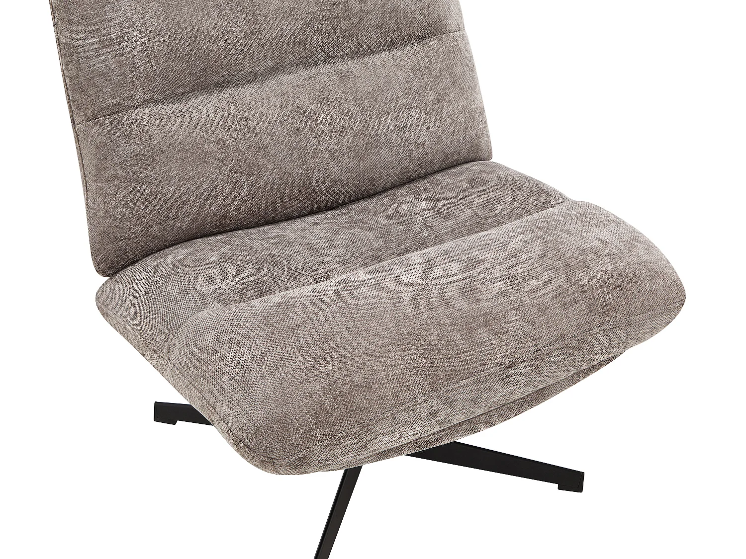 Fauteuil in taupe getextureerde stof NARAFI