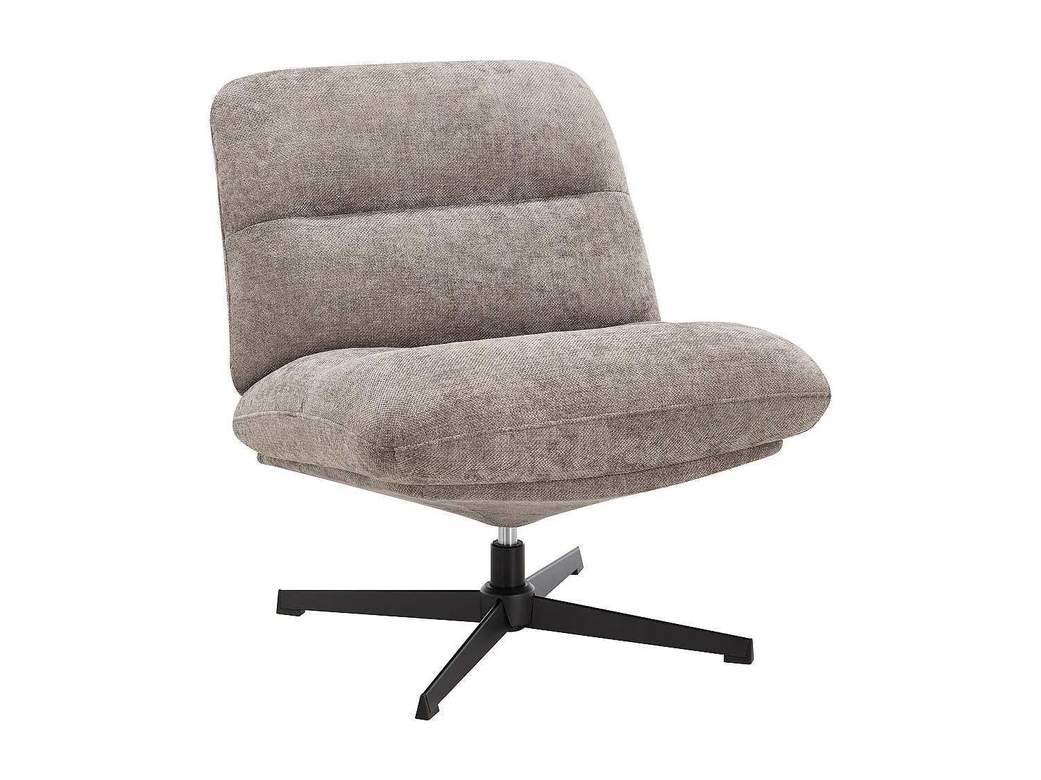 Fauteuil in taupe getextureerde stof NARAFI