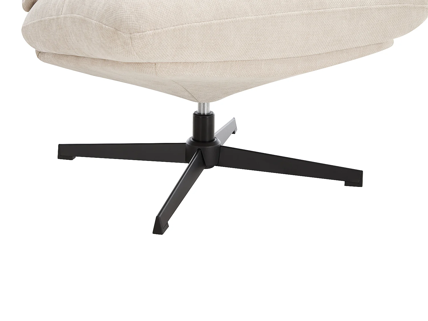 Fauteuil en tissu texturé beige NARAFI