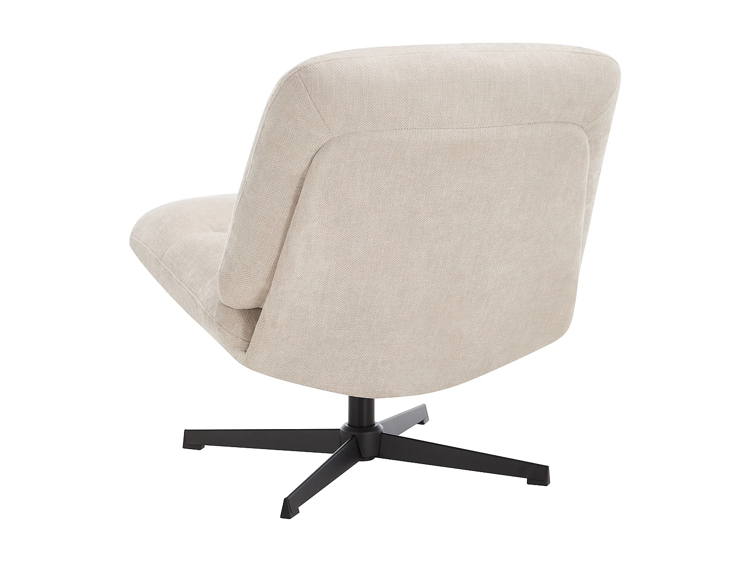 Fauteuil en tissu texturé beige NARAFI