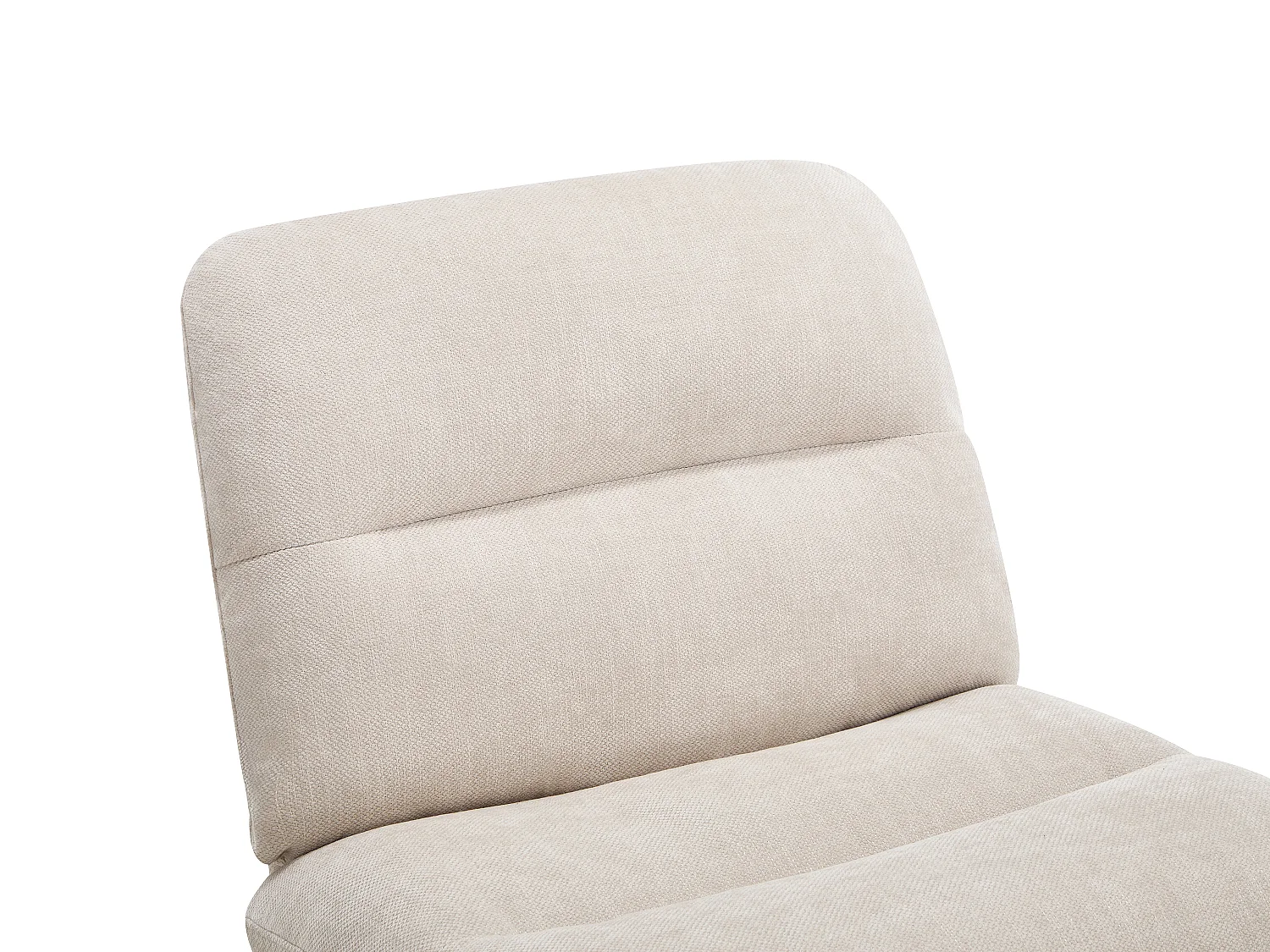 Fauteuil en tissu texturé beige NARAFI