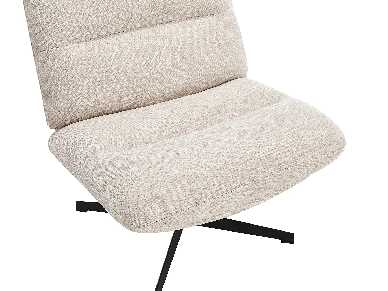 Fauteuil en tissu texturé beige NARAFI