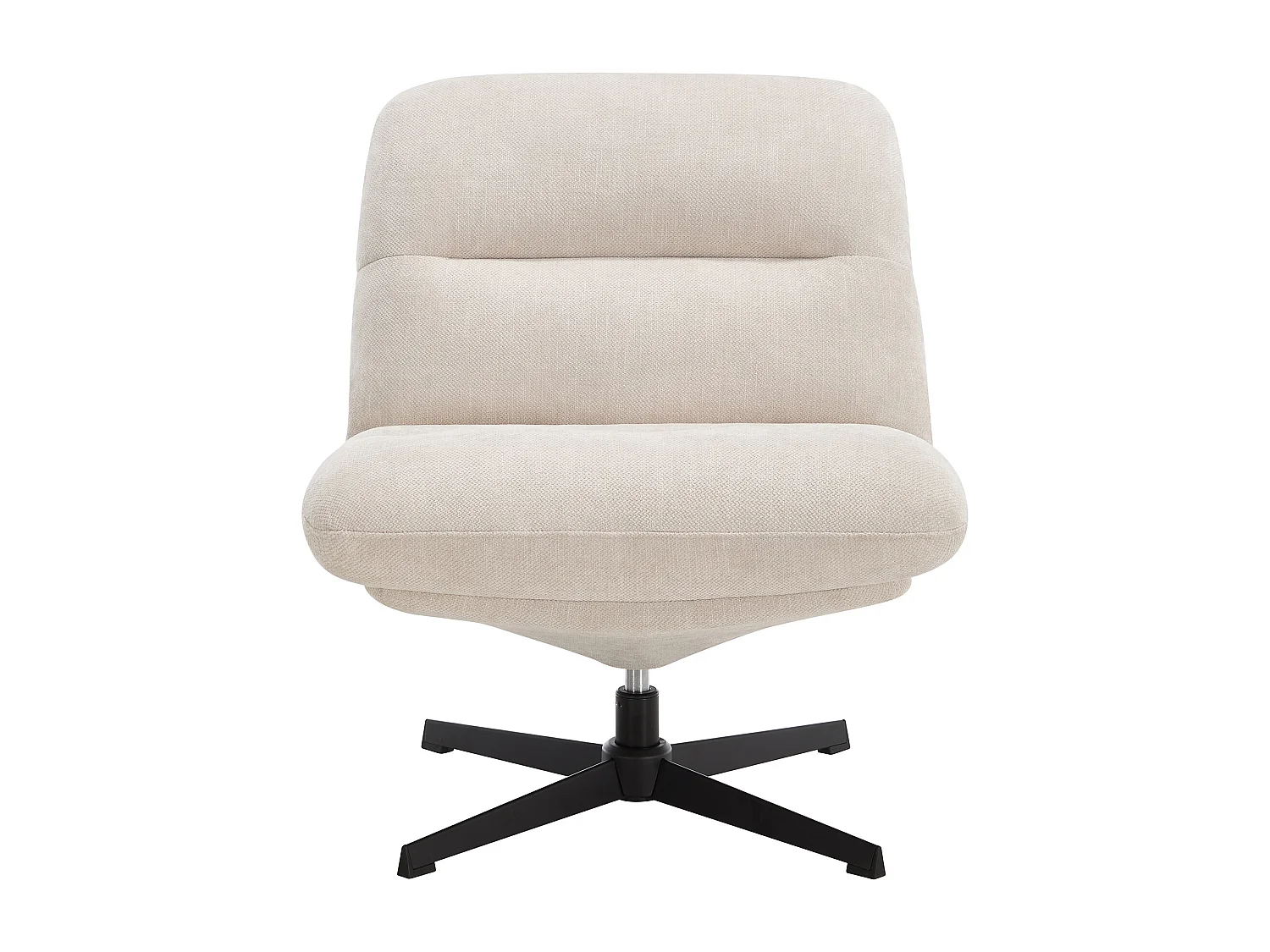 Fauteuil en tissu texturé beige NARAFI
