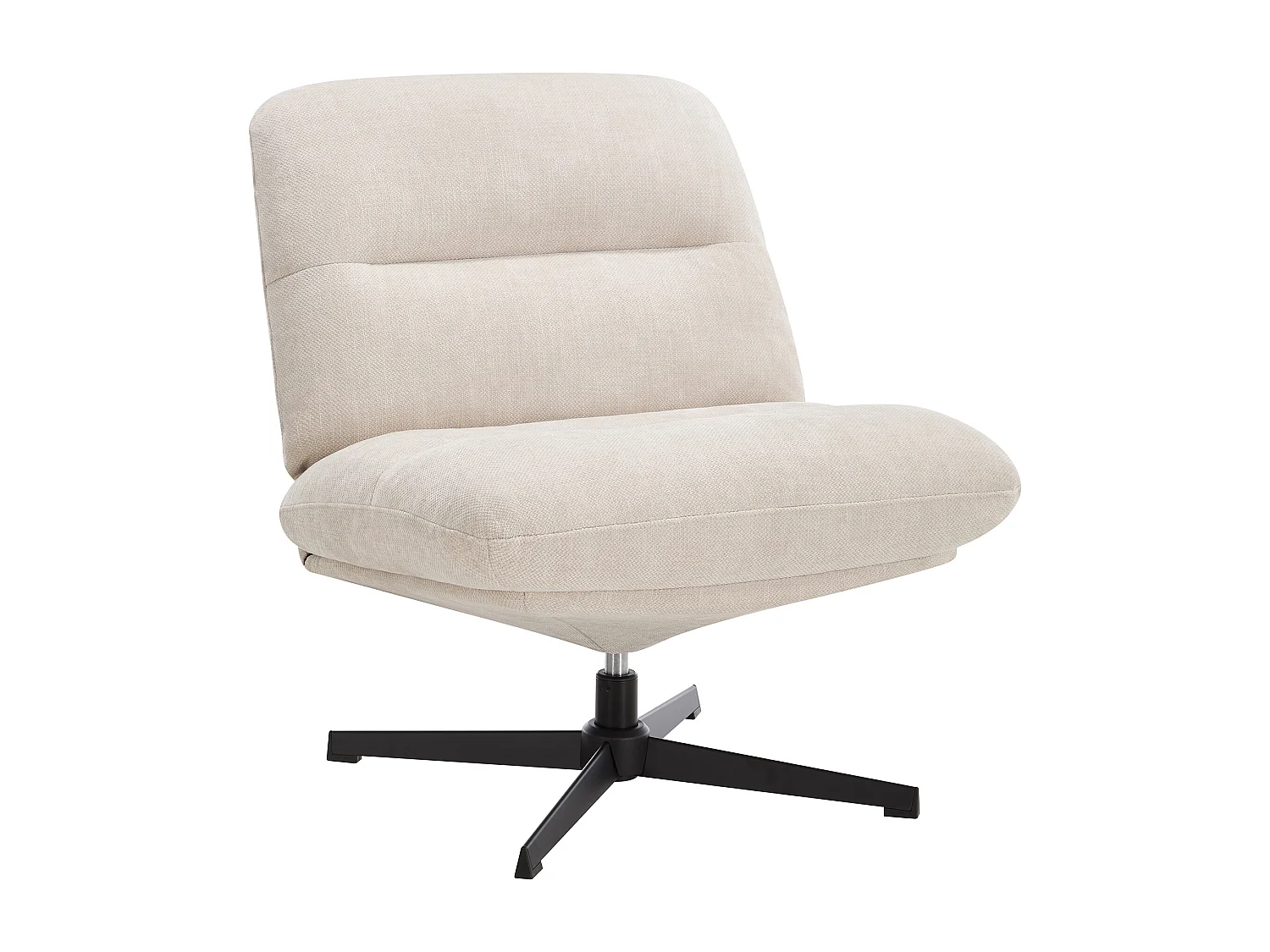 Fauteuil en tissu texturé beige NARAFI