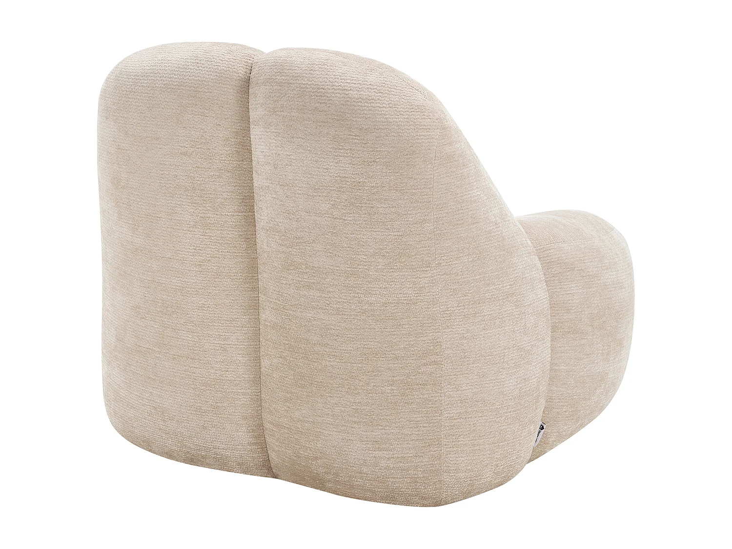 Fauteuil compressé en tissu texturé beige TORIAVI