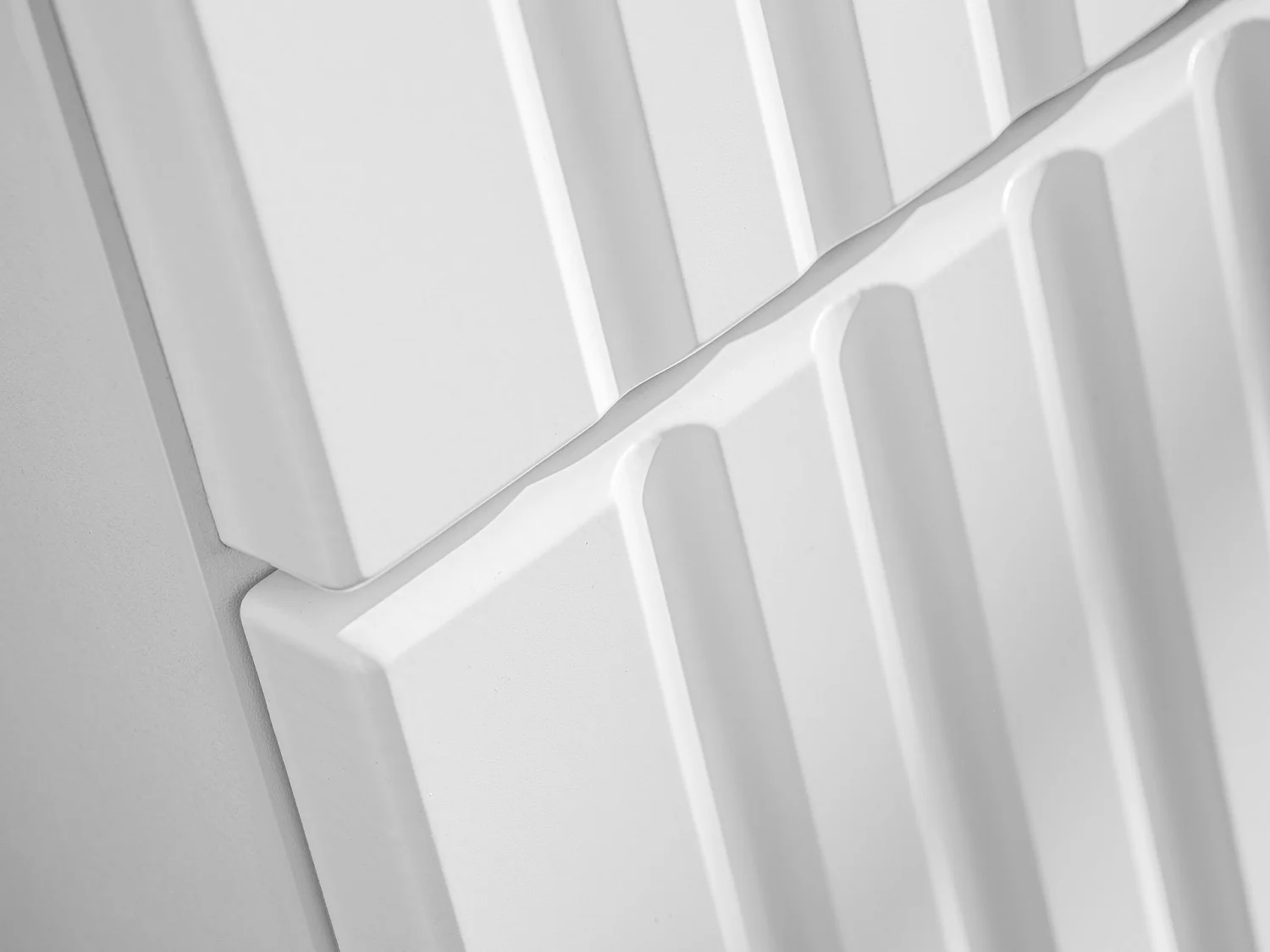 Wall Hung Vanity Unit 800mm Bathroom Cabinet with Drawer Ribbed Fluted White with Oak Effect Countertop Adel