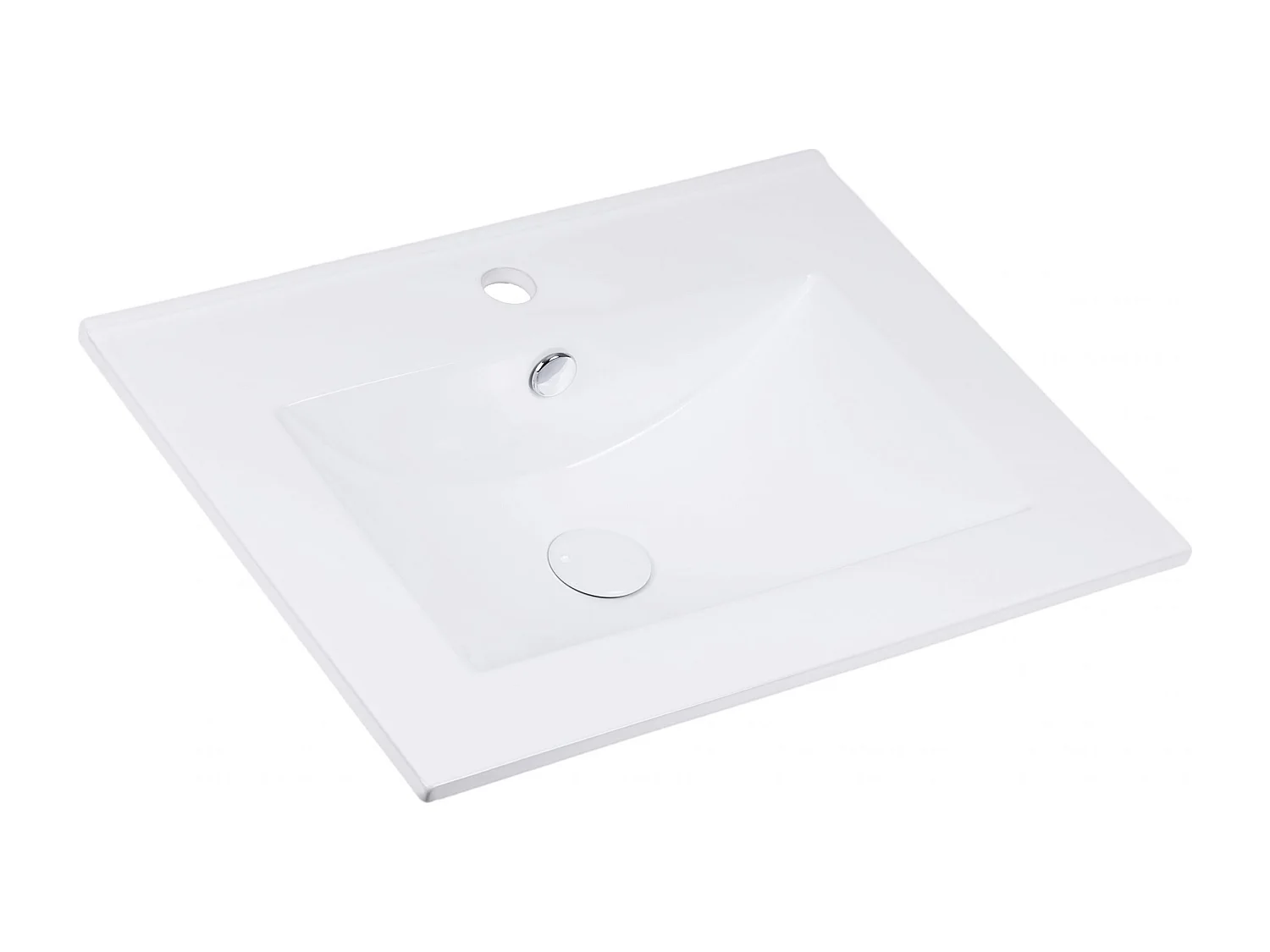Vanity Unit with Basin 600mm Wall Hung Bathroom Sink Cabinet Oak Effect Ribbed Fluted Drawers Adel