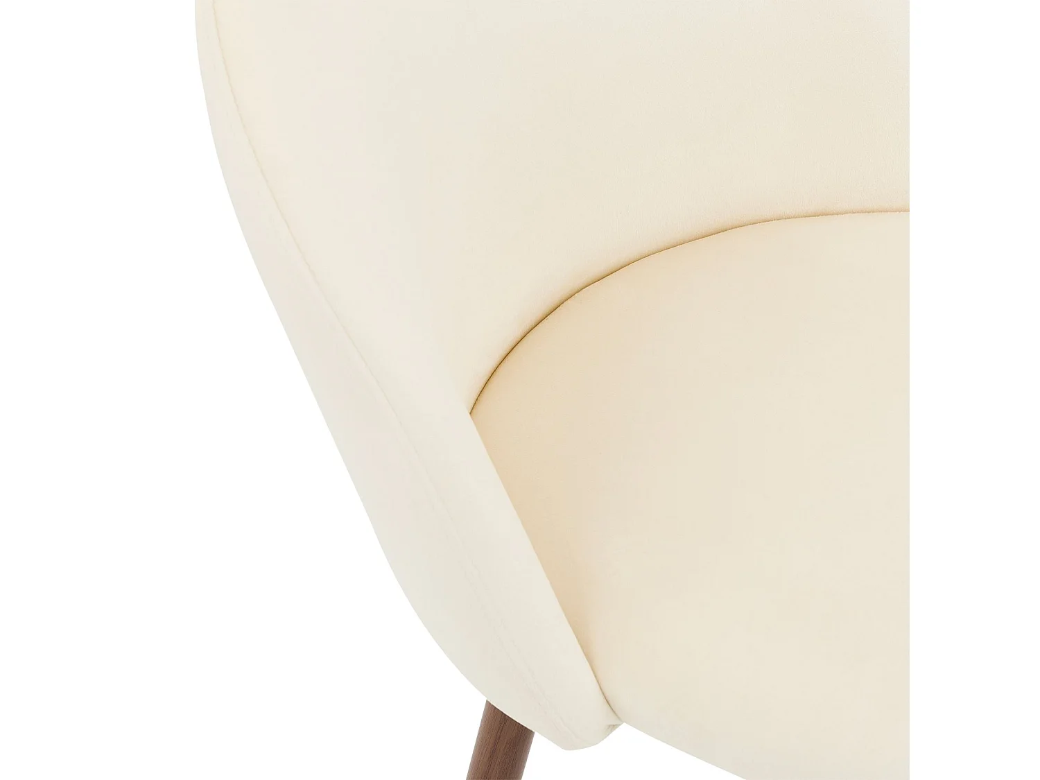 Lot de 2 Chaises de Salle à Manger NAVIA en Velours Blanc Crème au Design Rétro-Chic, Assise Rembourrée, Pieds en Métal