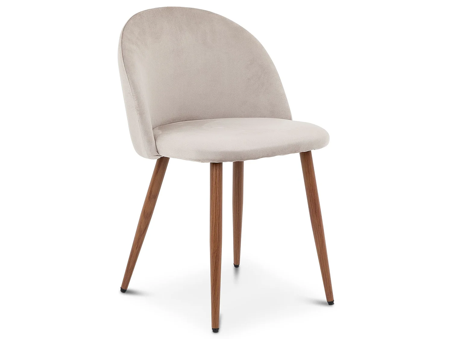 Lot de 2 Chaises de Salle à Manger NAVIA en Velours Gris Clair au Design Rétro-Chic, Assise Rembourrée, Pieds en Métal