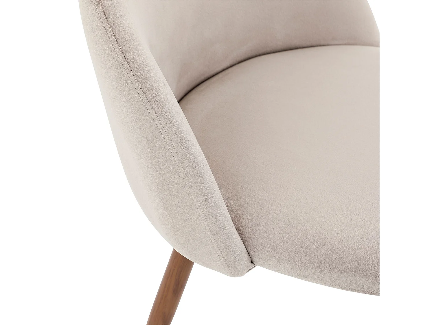 Lot de 2 Chaises de Salle à Manger NAVIA en Velours Gris Clair au Design Rétro-Chic, Assise Rembourrée, Pieds en Métal