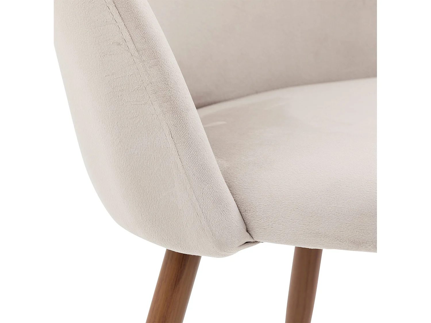 Lot de 2 Chaises de Salle à Manger NAVIA en Velours Gris Clair au Design Rétro-Chic, Assise Rembourrée, Pieds en Métal
