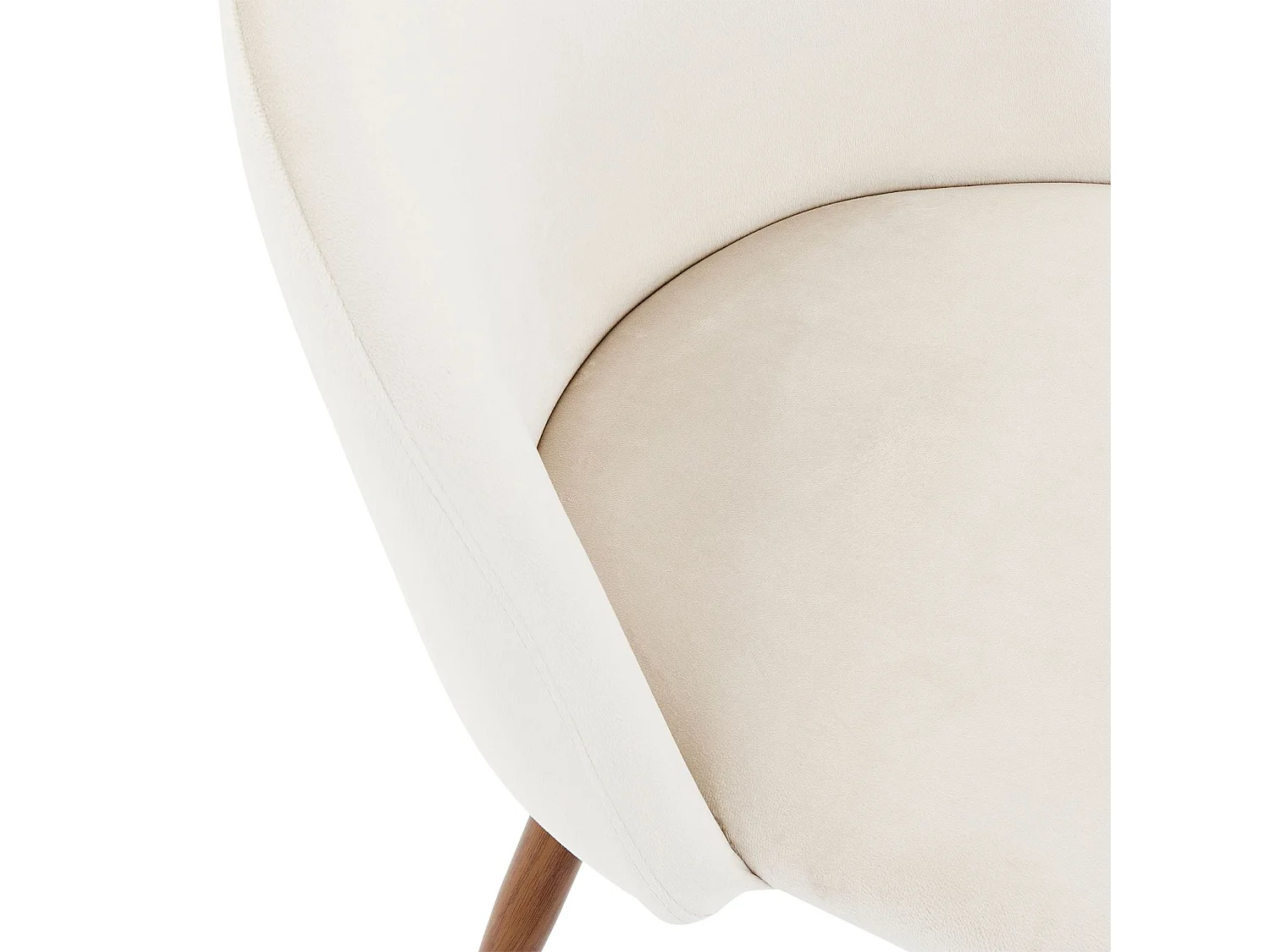 Lot de 2 Chaises de Salle à Manger NAVIA en Velours Beige au Design Rétro-Chic, Assise Rembourrée, Pieds en Métal
